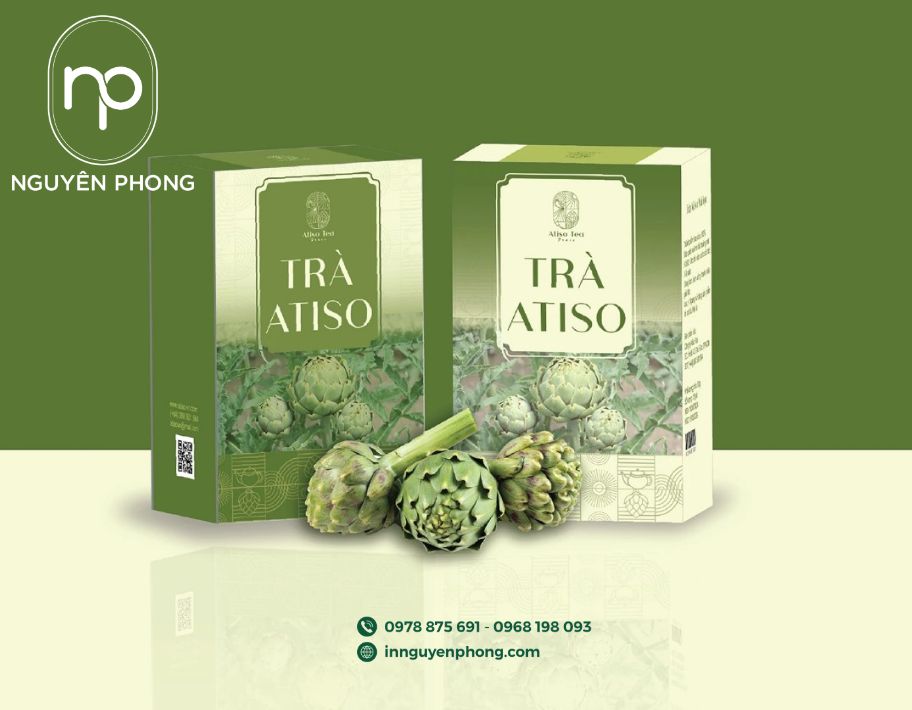 In hộp giấy đựng trà atiso – Giải pháp bao bì cao cấp, chuẩn thiên nhiên